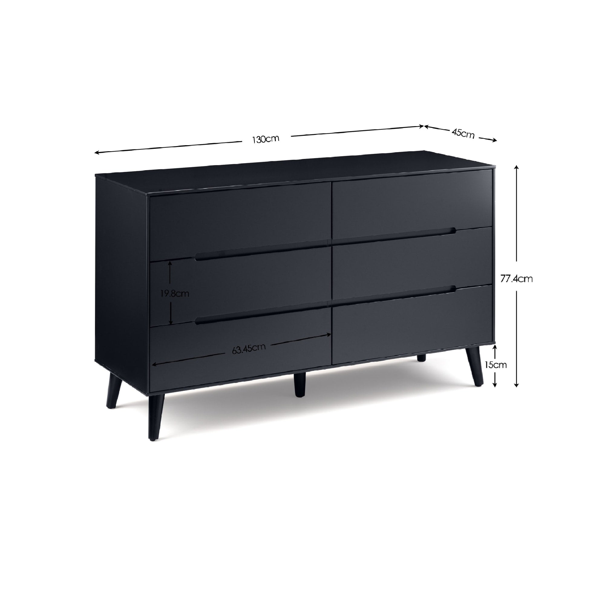 Alicia 6 Drawer Wide Chest – Julian Bowen