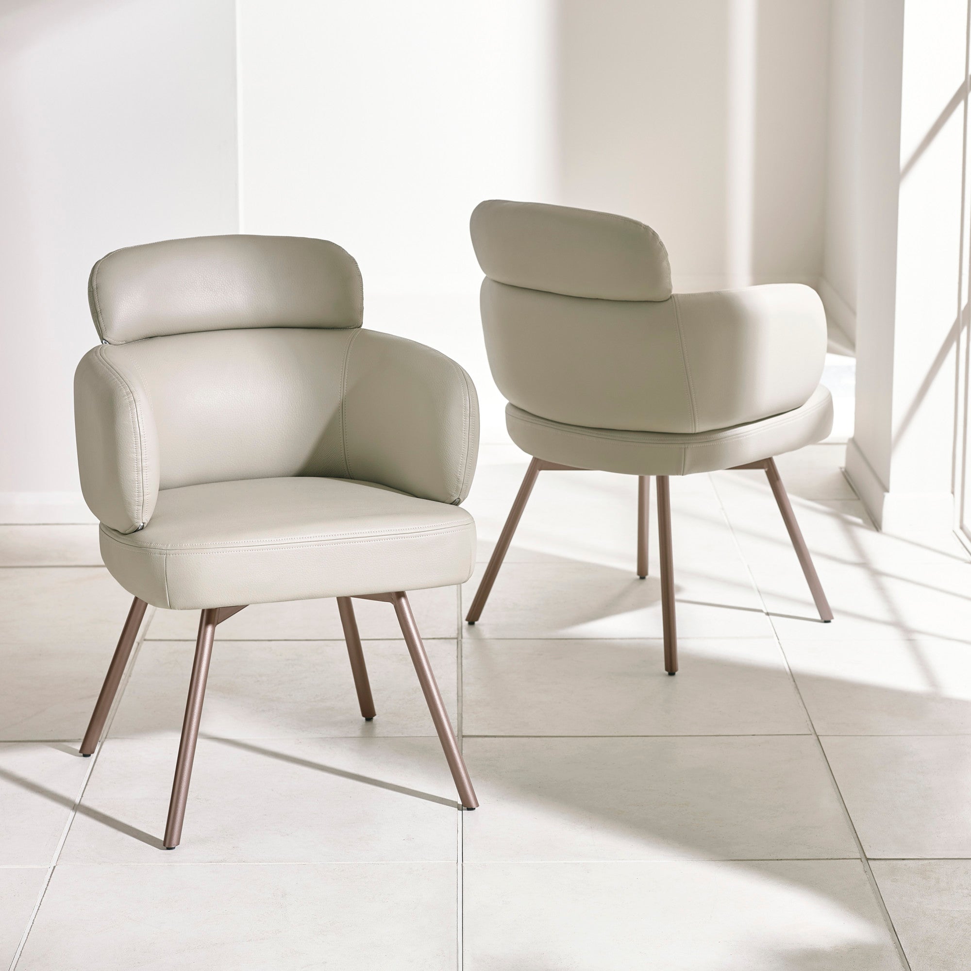 Set of 2 Callisto Swivel Dining Chairs