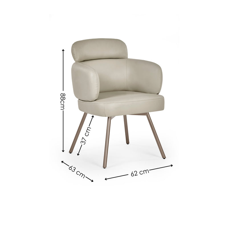 Set of 2 Callisto Swivel Dining Chairs