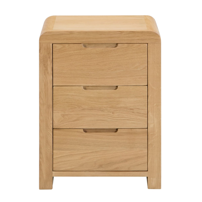 Curve 3 Drawer Bedside