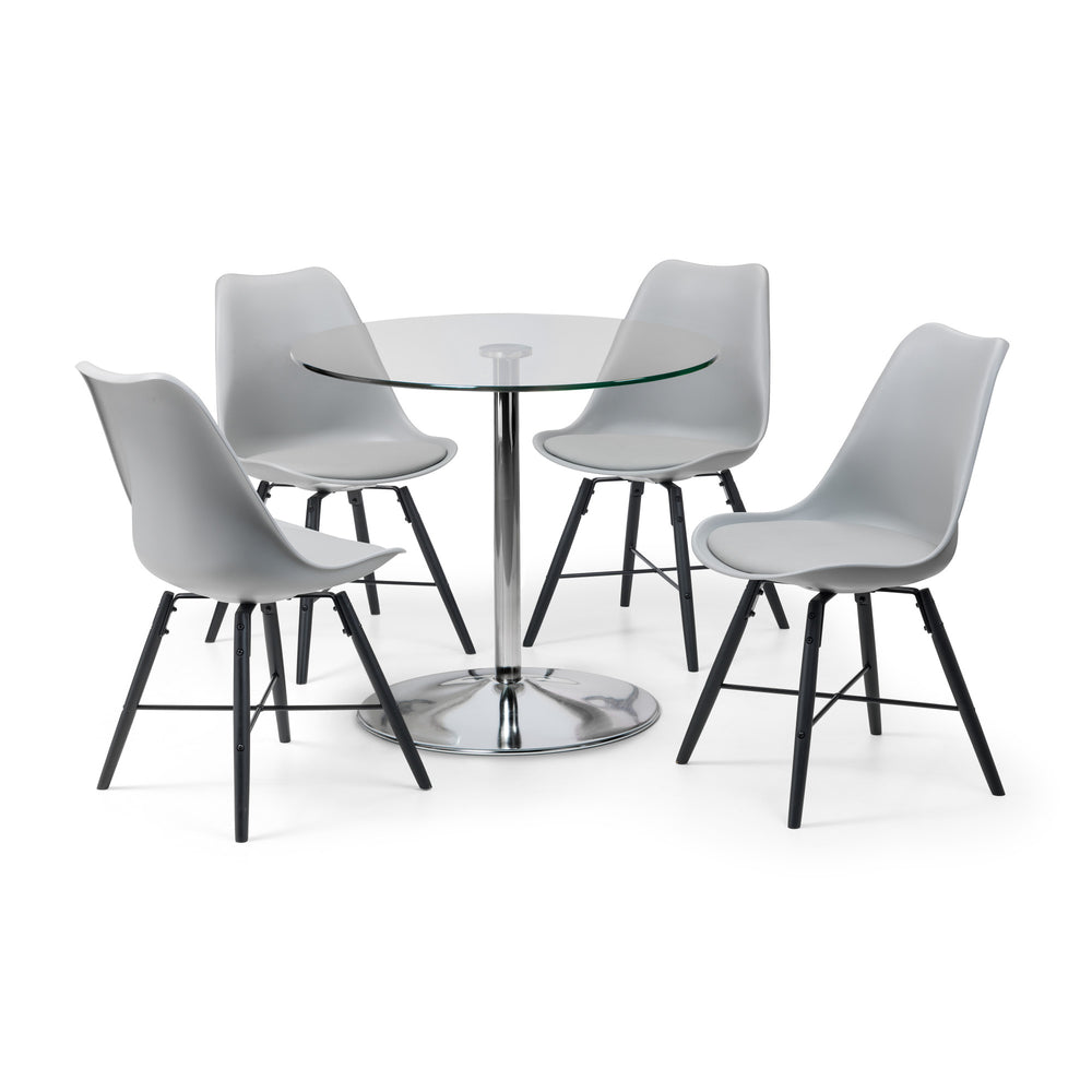 
                      
                        Kudos Chrome And Glass Pedestal Table
                      
                    