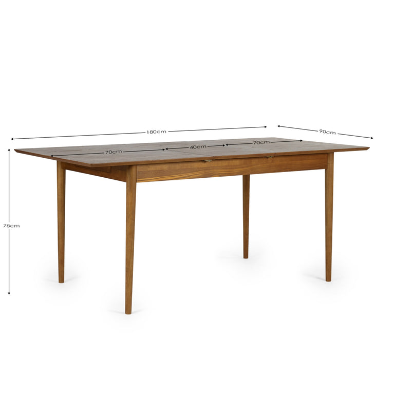 Lowry Extending Dining Table With 2 Drawers – Julian Bowen