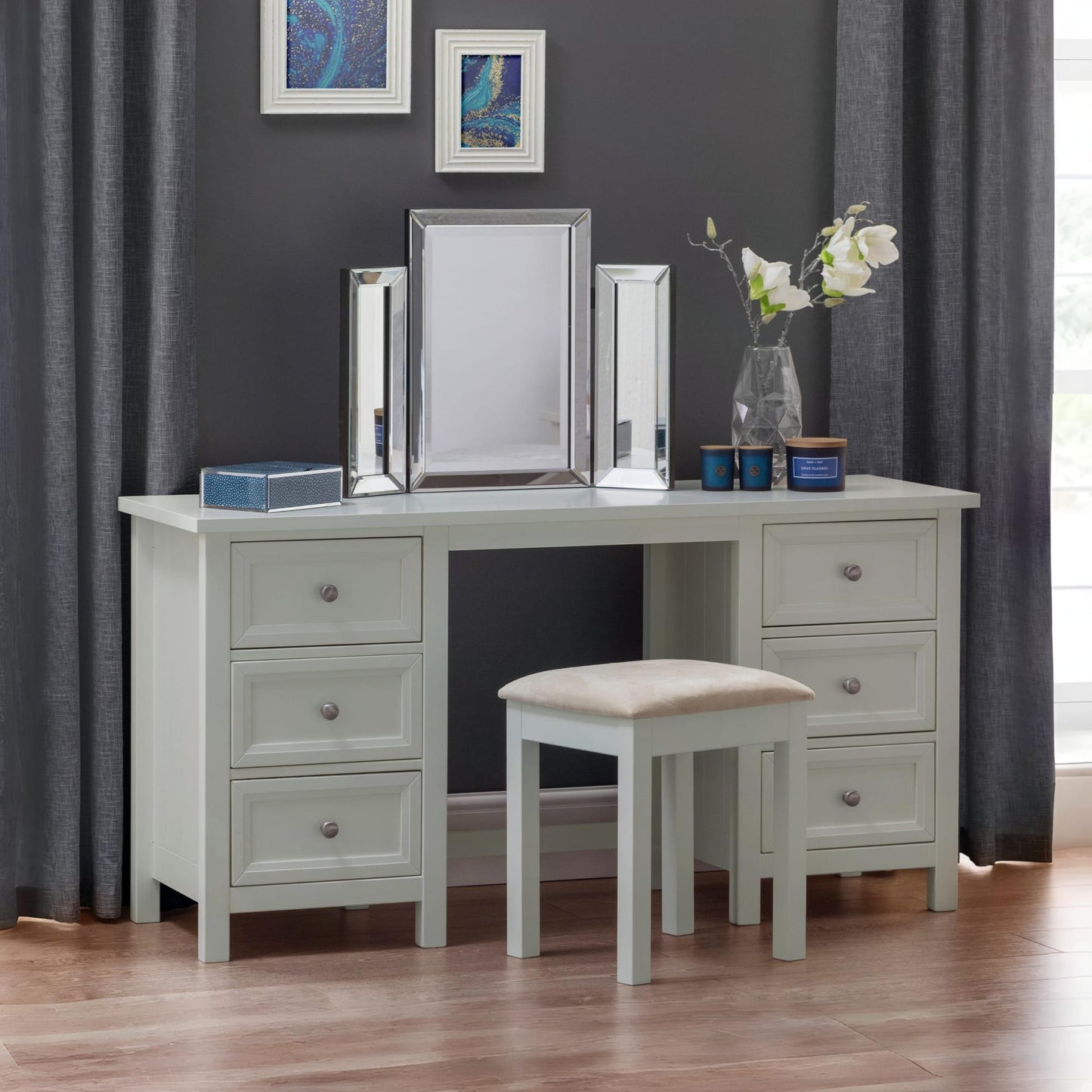 bjorn dressing table grey Maine Dressing Table Julian Bowen