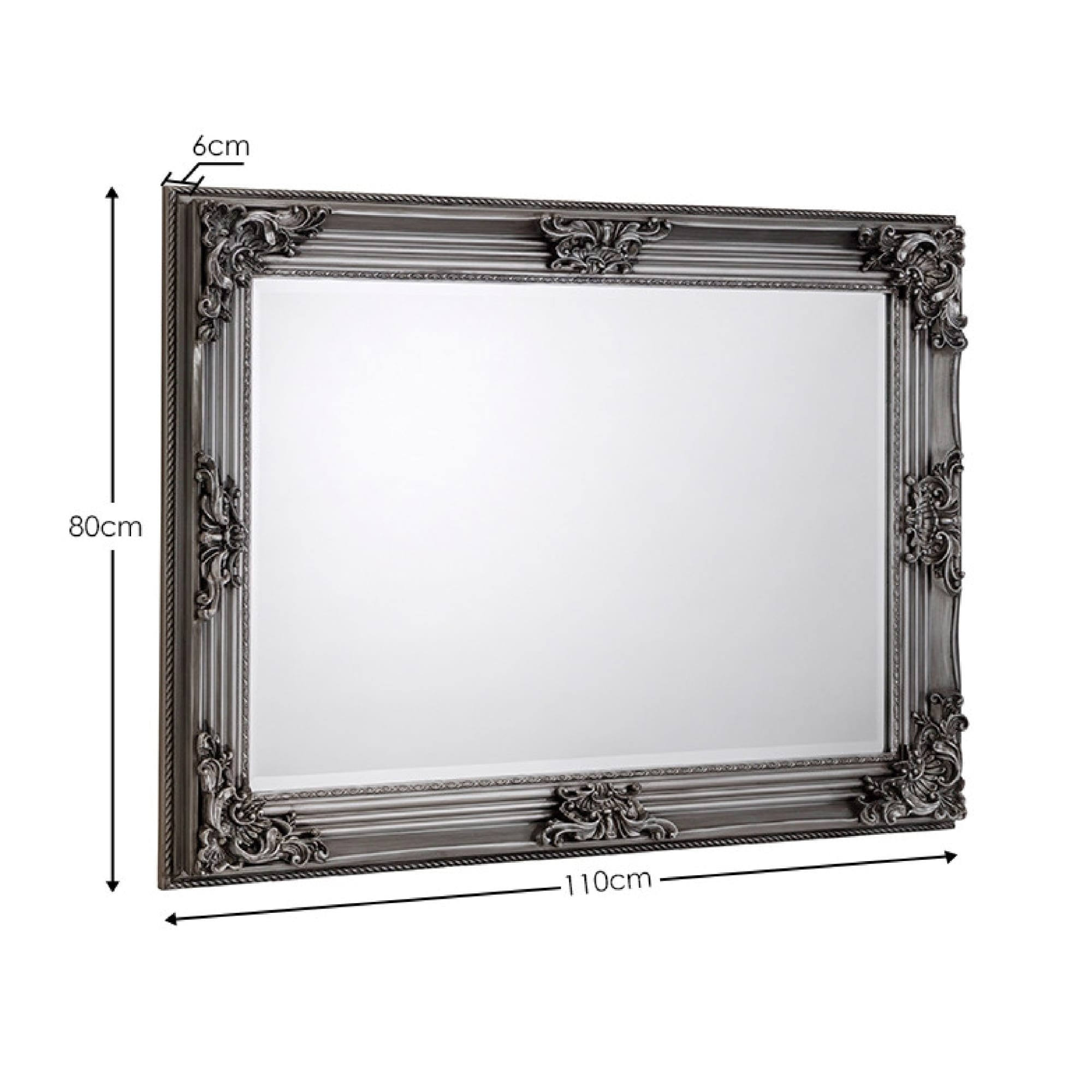 Rococo Pewter Wall Mirror – Julian Bowen