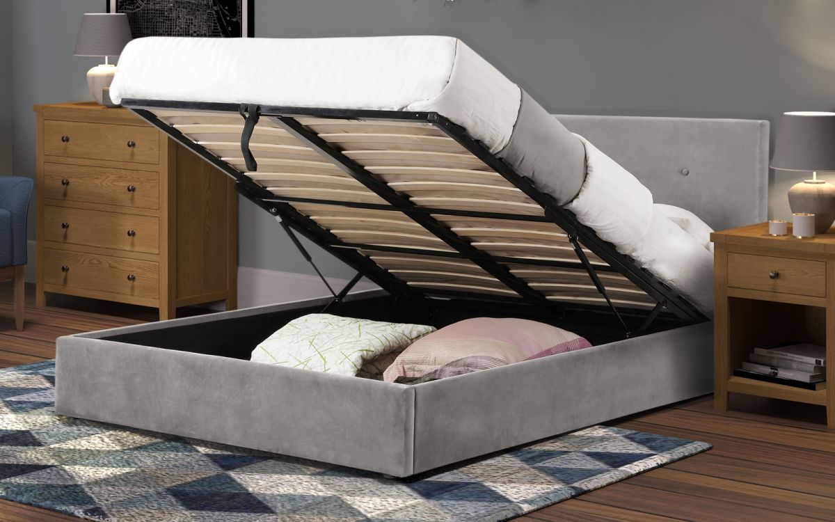 double bed with lift up mattress for storage