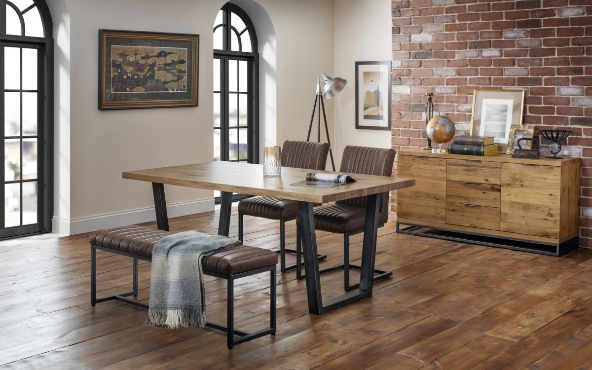 Brooklyn Dining Set Upholstered Bench, Dining Room Table With Upholstered Chairs And Bench