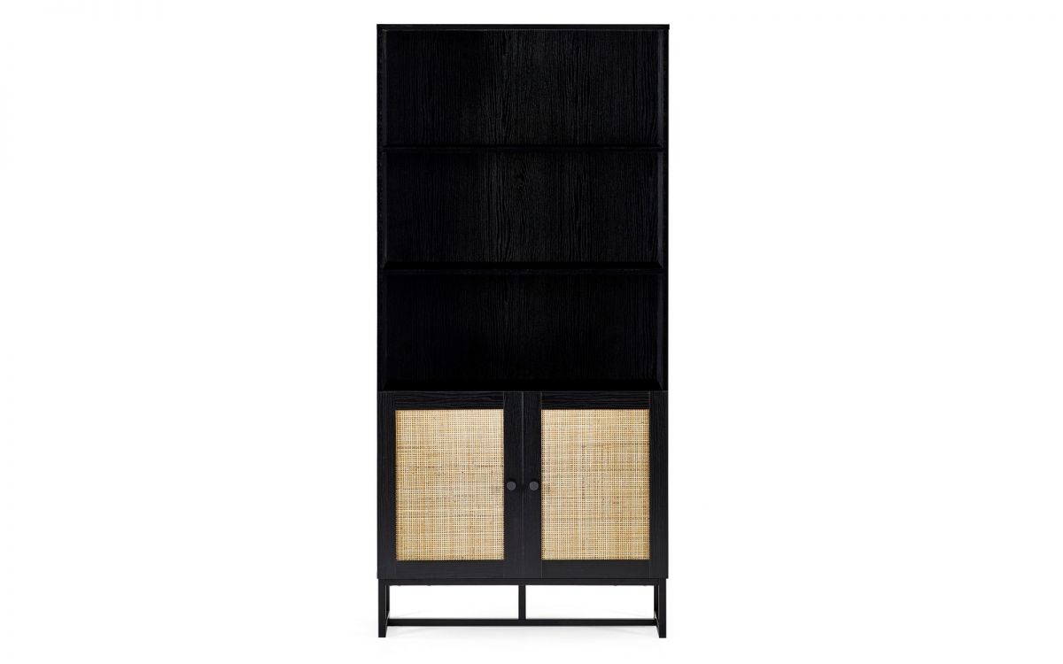 Padstow Tall Bookcase - Black | Julian Bowen Limited