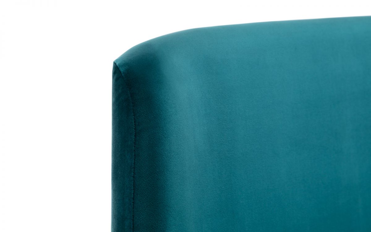 Frida Curved Velvet Bed - Teal | Julian Bowen Limited