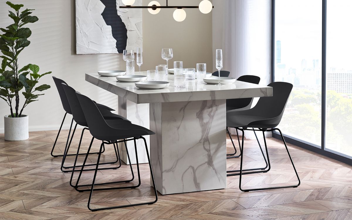 Rome Dining Table - White | Julian Bowen Limited