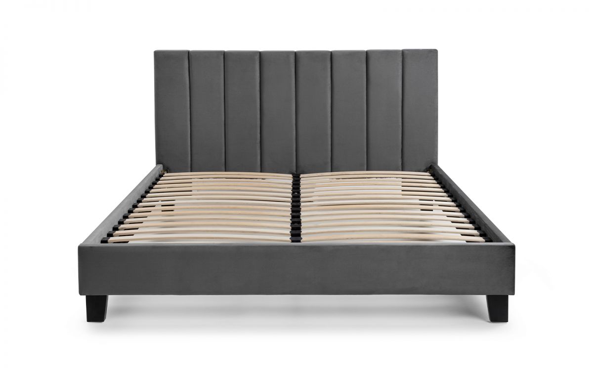 Rosa Velvet Bed In A Box - Grey | Julian Bowen Limited