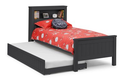 Maine Bookcase Bed - Anthracite | Julian Bowen Limited