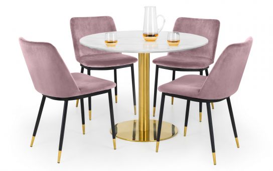 Dining Tables Julian Bowen Limited, Davenport Round Dining Table With 4 Chairs